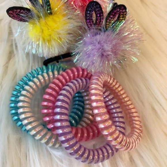 SparklemyUniverse Bunny Pompom Hair Accessory Set - Picture 7 of 8